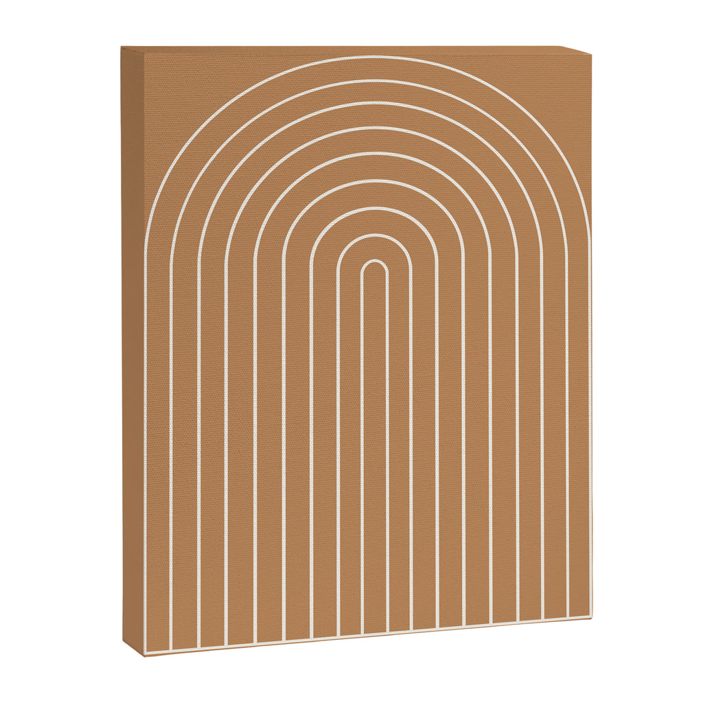 Minimal Arch XLVIII Peach Orange Modern Geometric Lines Canvas Print Gallery Image 6