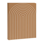 Minimal Arch XLVIII Peach Orange Modern Geometric Lines Canvas Print Gallery Image 6
