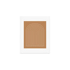 Minimal Arch XLVIII Peach Orange Modern Geometric Lines Art Print Gallery Image 1