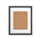 Minimal Arch XLVIII Peach Orange Modern Geometric Lines Framed Art Print Gallery Image 5