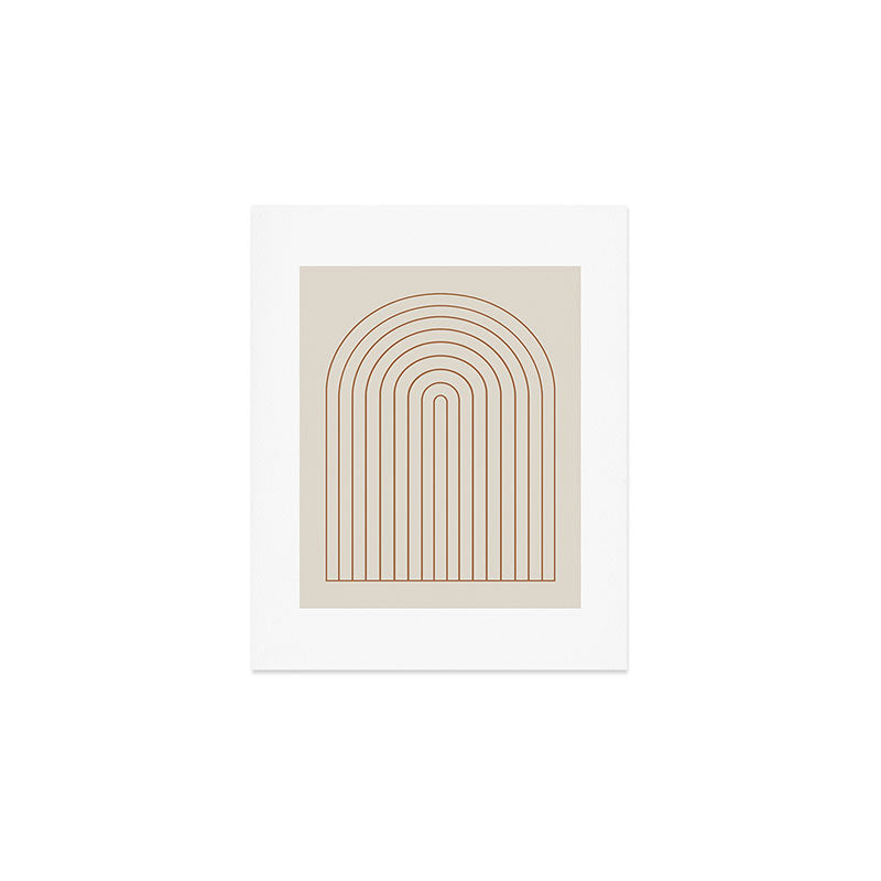 Minimal Arch XVI Earthy Natural Modern Geometric Lines Art Print Gallery Image 1
