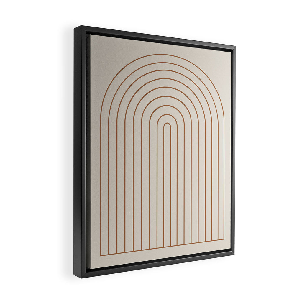 Minimal Arch XVI Earthy Natural Modern Geometric Lines Framed Canvas Print Gallery Image 2