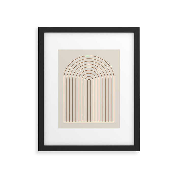 Minimal Arch XVI Earthy Natural Modern Geometric Lines Framed Art Print Gallery Image 1