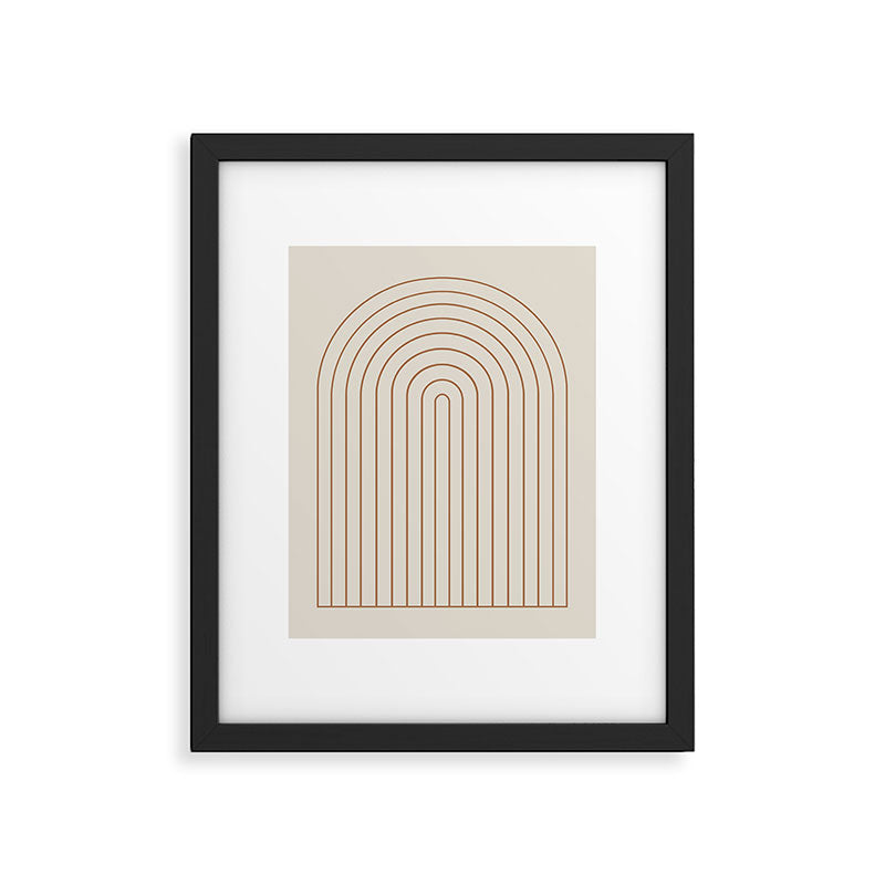 Minimal Arch XVI Earthy Natural Modern Geometric Lines Framed Art Print Gallery Image 5