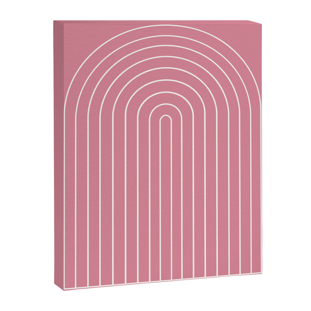 Minimal Arch XVIII 90s Pink Modern Geometric Lines Canvas Print Gallery Image 6