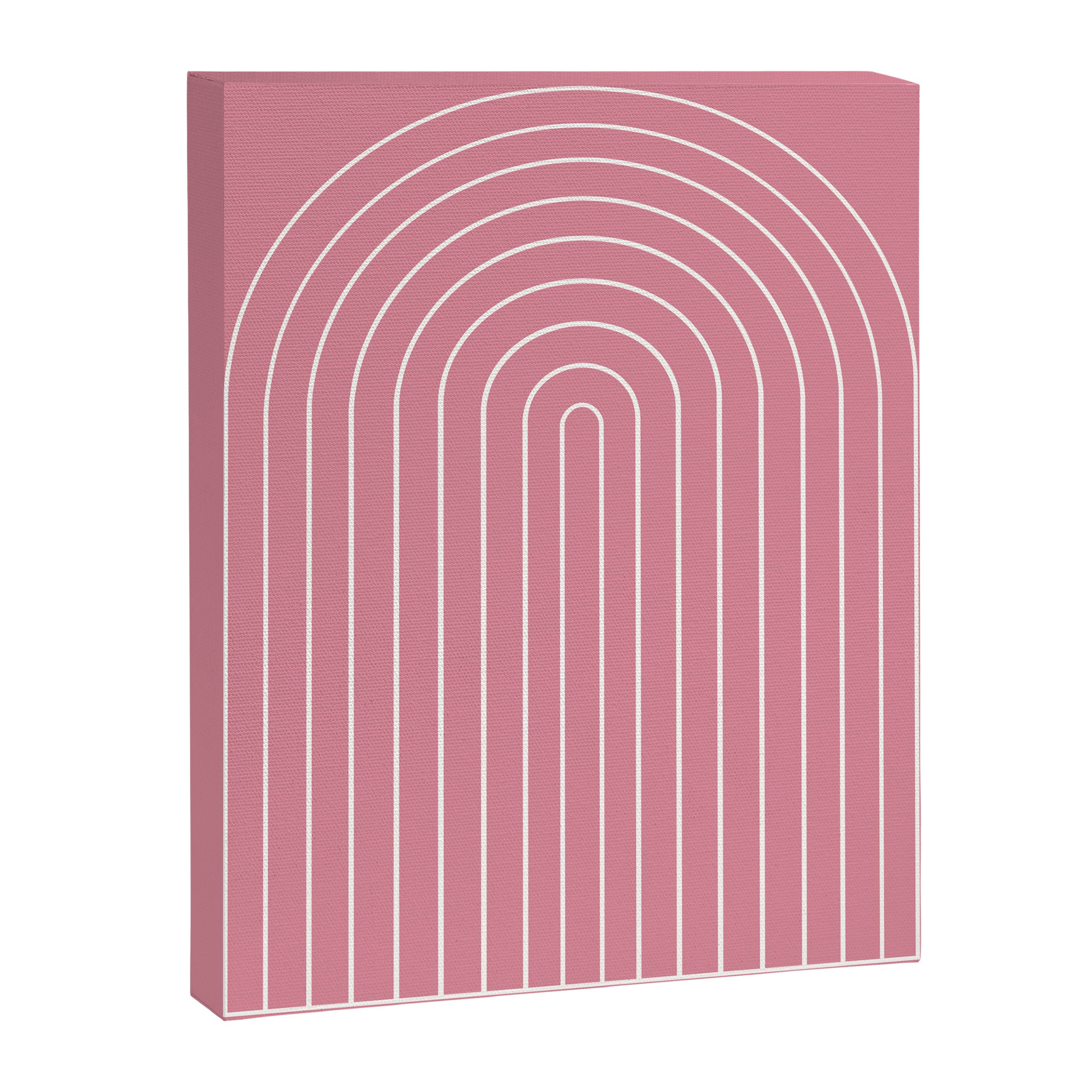 Minimal Arch XVIII 90s Pink Modern Geometric Lines Canvas Print Gallery Image 6