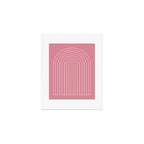 Minimal Arch XVIII 90s Pink Modern Geometric Lines Art Print Gallery Image 1