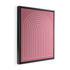 Minimal Arch XVIII 90s Pink Modern Geometric Lines Framed Canvas Print Gallery Image 2