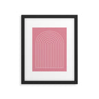 Minimal Arch XVIII 90s Pink Modern Geometric Lines Framed Art Print Gallery Image 5