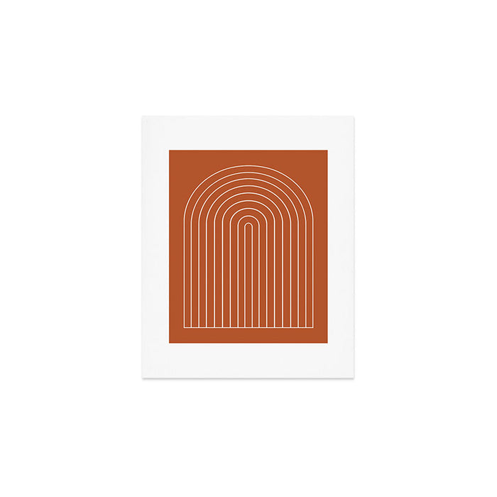 Minimal Arch XX Red Modern Geometric Lines Art Print Gallery Image 1