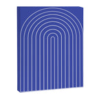 Minimal Arch XXI Bright Blue Modern Geometric Lines Canvas Print Gallery Image 6