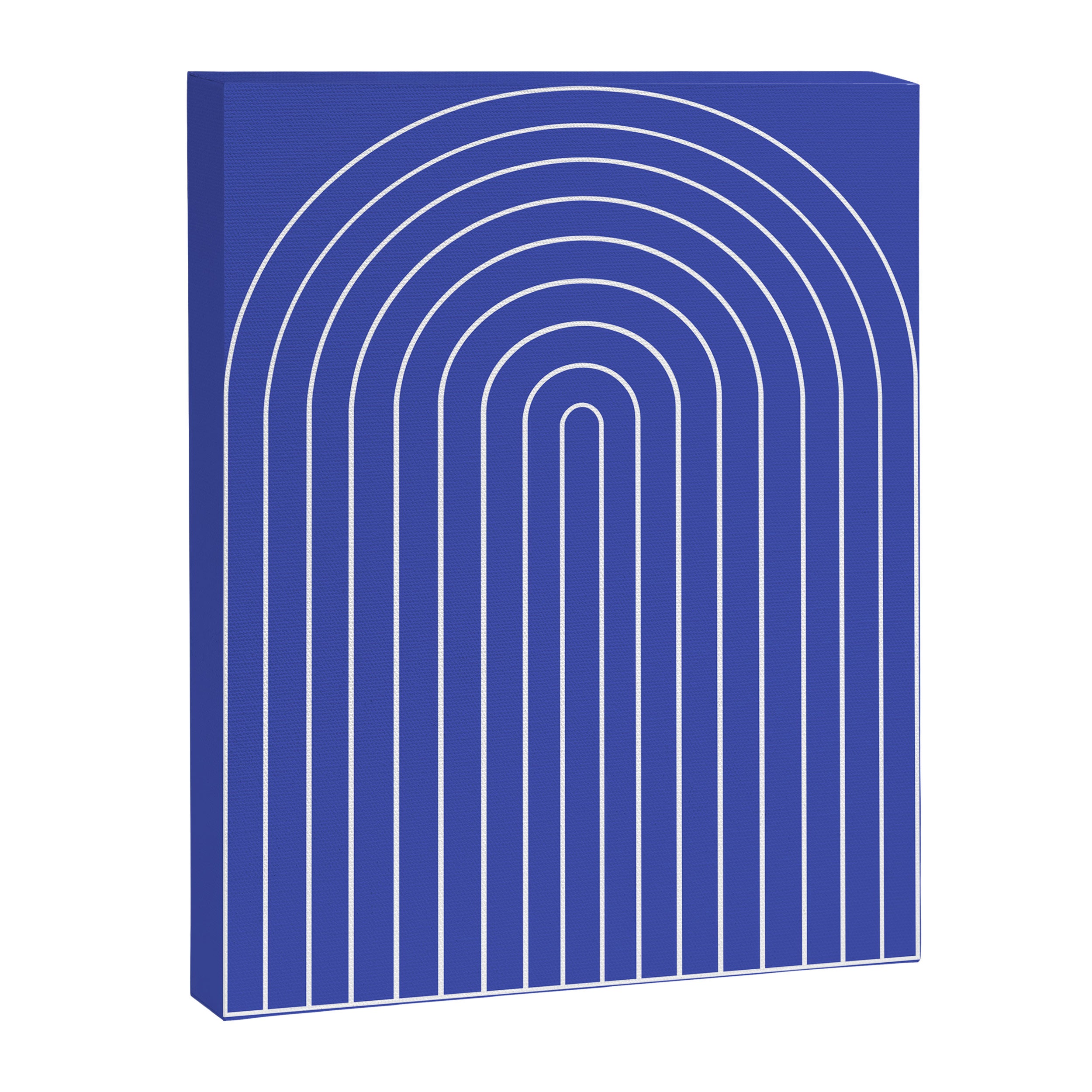 Minimal Arch XXI Bright Blue Modern Geometric Lines Canvas Print Gallery Image 6