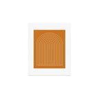 Minimal Arch XXII Bright 70s Orange Modern Geometric Lines Art Print Gallery Image 1