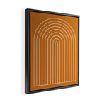 Minimal Arch XXII Bright 70s Orange Modern Geometric Lines Framed Canvas Print Gallery Image 2