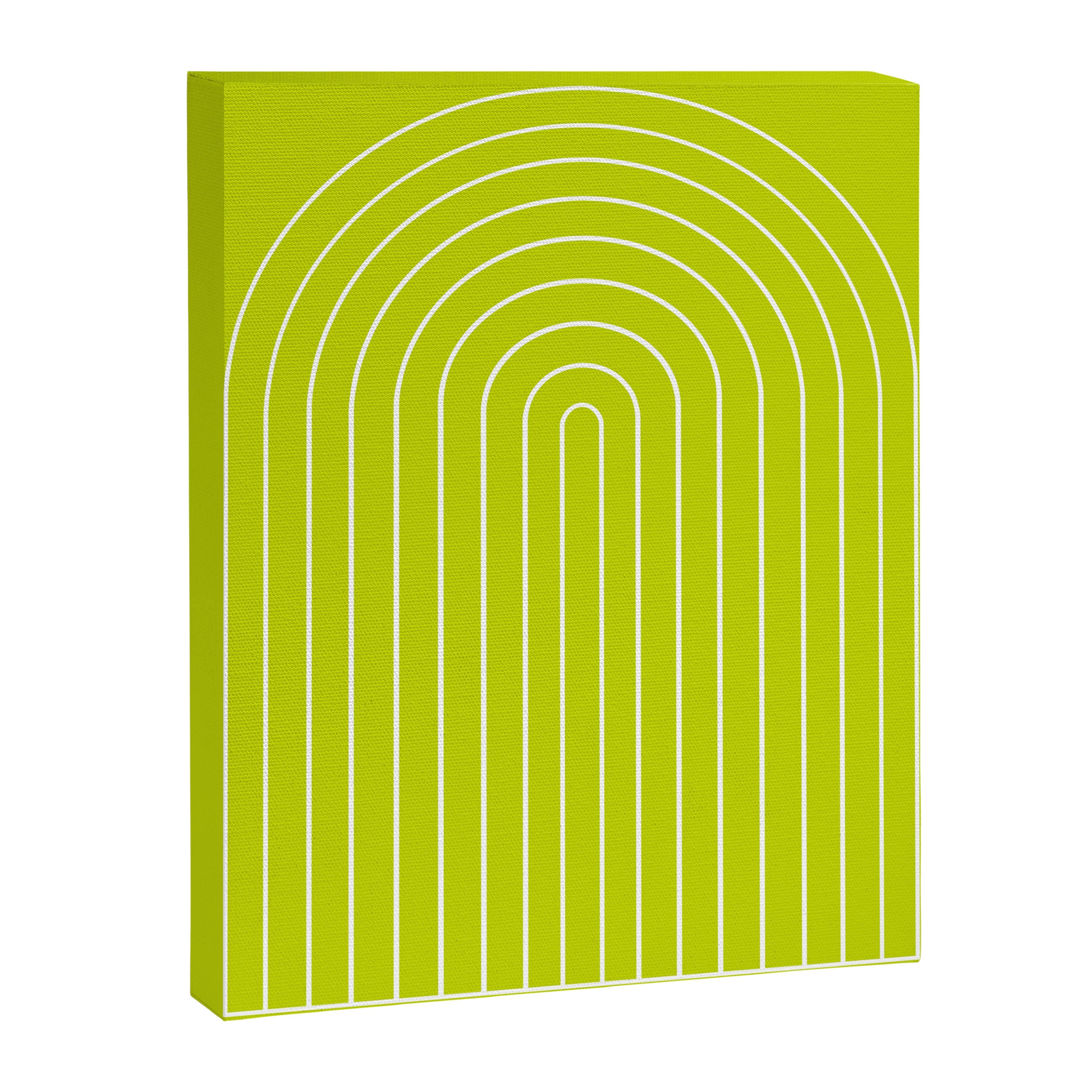 Minimal Arch XXIII Lime Green Modern Geometric Lines Canvas Print Gallery Image 6