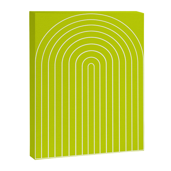 Minimal Arch XXIII Lime Green Modern Geometric Lines Canvas Print Gallery Image 1