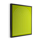 Minimal Arch XXIII Lime Green Modern Geometric Lines Framed Canvas Print Gallery Image 2