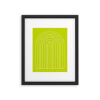 Minimal Arch XXIII Lime Green Modern Geometric Lines Framed Art Print Gallery Image 5