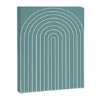 Minimal Arch XXIV Beachy Teal Modern Geometric Lines Canvas Print Gallery Image 6