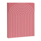 Minimal Arch XXIX Coral Pink Modern Geometric Lines Canvas Print Gallery Image 6