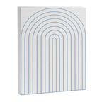 Minimal Arch XXV White and Blue Green Modern Geometric Lines Canvas Print Gallery Image 6