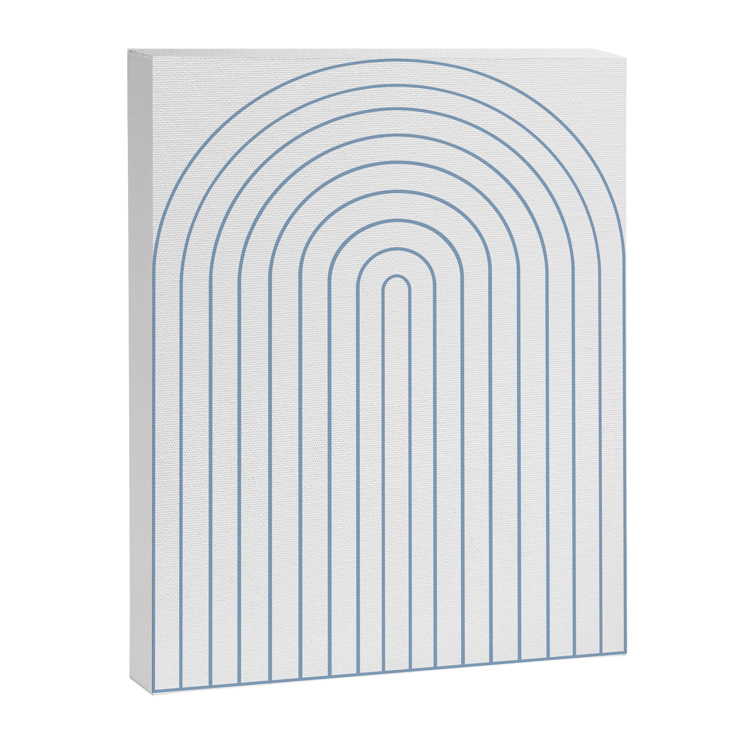 Minimal Arch XXV White and Blue Green Modern Geometric Lines Canvas Print Gallery Image 6