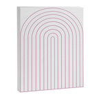 Minimal Arch XXVI White and Pink Modern Geometric Lines Canvas Print Gallery Image 6