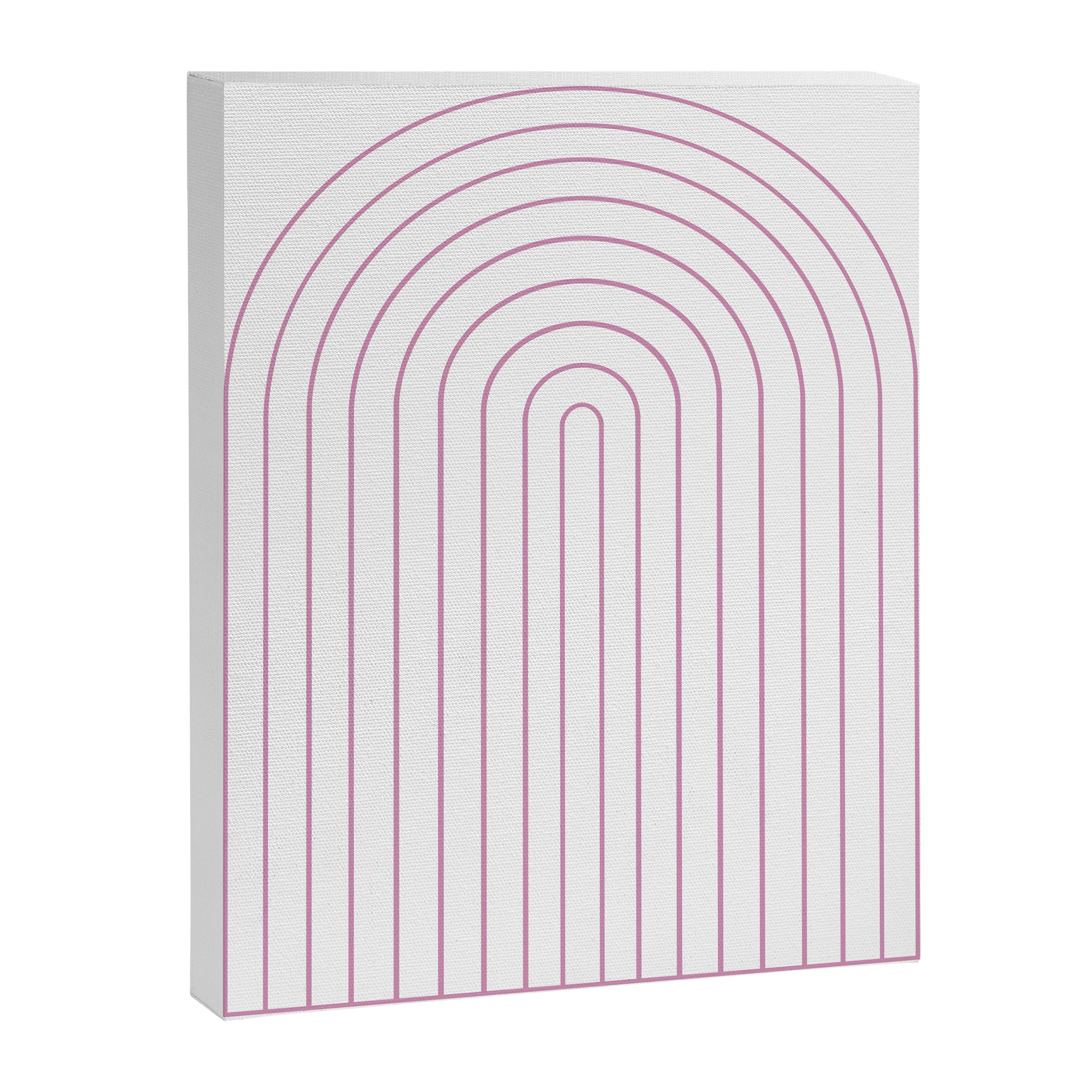 Minimal Arch XXVI White and Pink Modern Geometric Lines Canvas Print Gallery Image 6