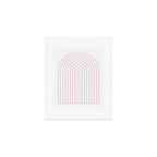 Minimal Arch XXVI White and Pink Modern Geometric Lines Art Print Gallery Image 1