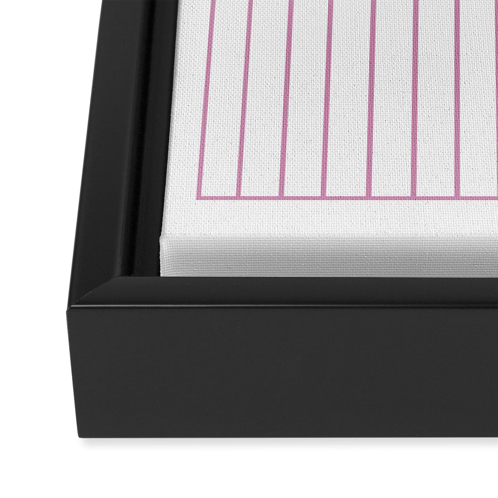 Minimal Arch XXVI White and Pink Modern Geometric Lines Framed Canvas Print Gallery Image 3
