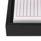 Minimal Arch XXVI White and Pink Modern Geometric Lines Framed Canvas Print Gallery Image 3