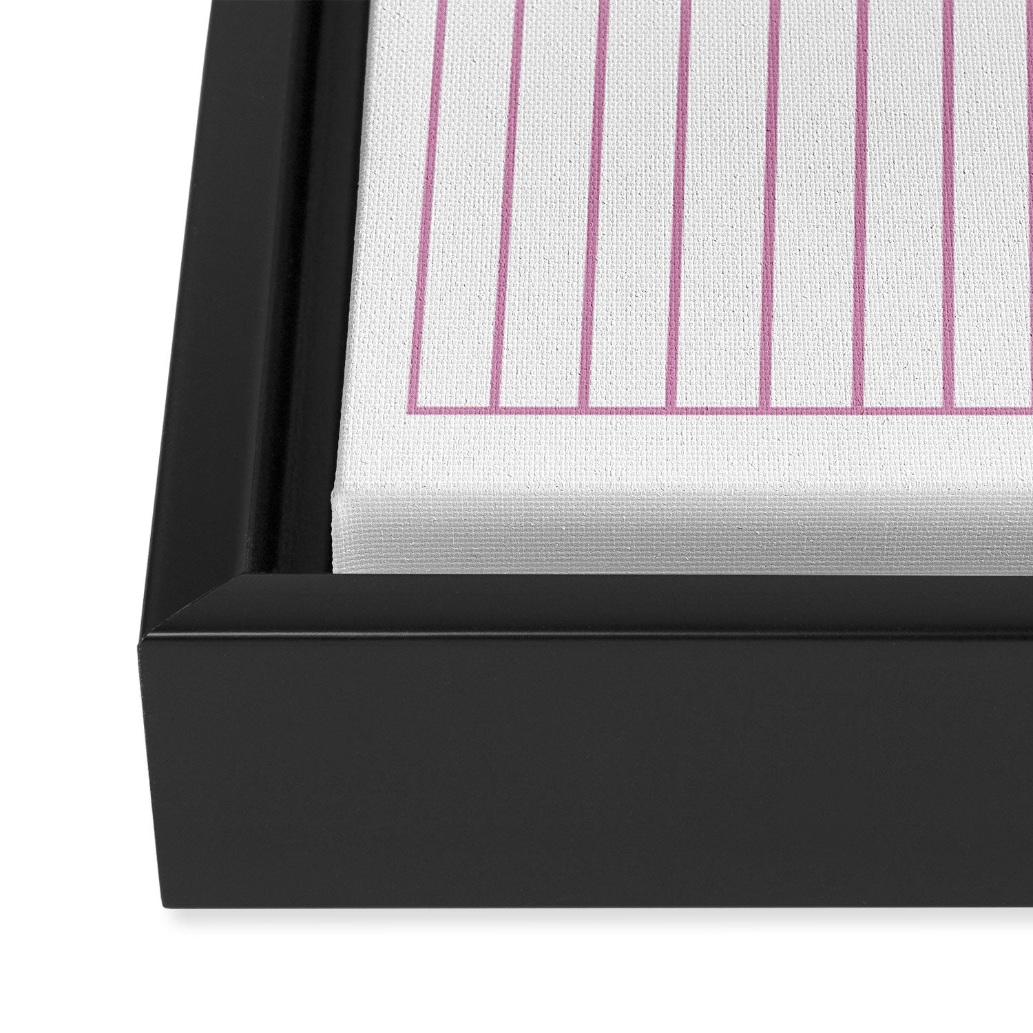 Minimal Arch XXVI White and Pink Modern Geometric Lines Framed Canvas Print Gallery Image 3