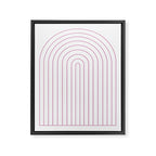 Minimal Arch XXVI White and Pink Modern Geometric Lines Framed Canvas Print Gallery Image 6