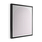 Minimal Arch XXVI White and Pink Modern Geometric Lines Framed Canvas Print Gallery Image 2