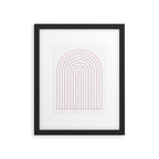 Minimal Arch XXVI White and Pink Modern Geometric Lines Framed Art Print Gallery Image 5