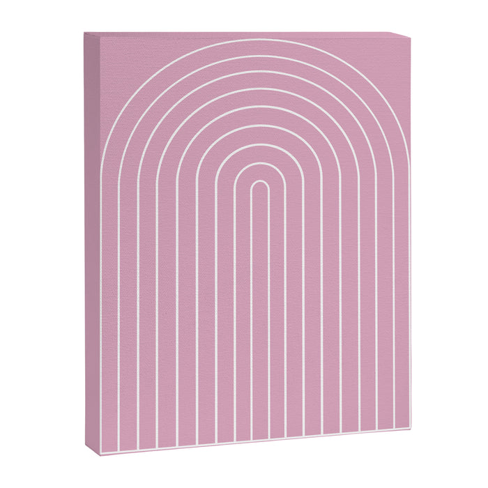 Minimal Arch XXVII Blush Pink Modern Geometric Lines Canvas Print Gallery Image 1