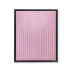 Minimal Arch XXVII Blush Pink Modern Geometric Lines Framed Canvas Print Gallery Image 6