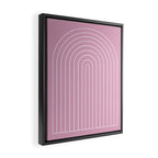 Minimal Arch XXVII Blush Pink Modern Geometric Lines Framed Canvas Print Gallery Image 2