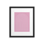 Minimal Arch XXVII Blush Pink Modern Geometric Lines Framed Art Print Gallery Image 5