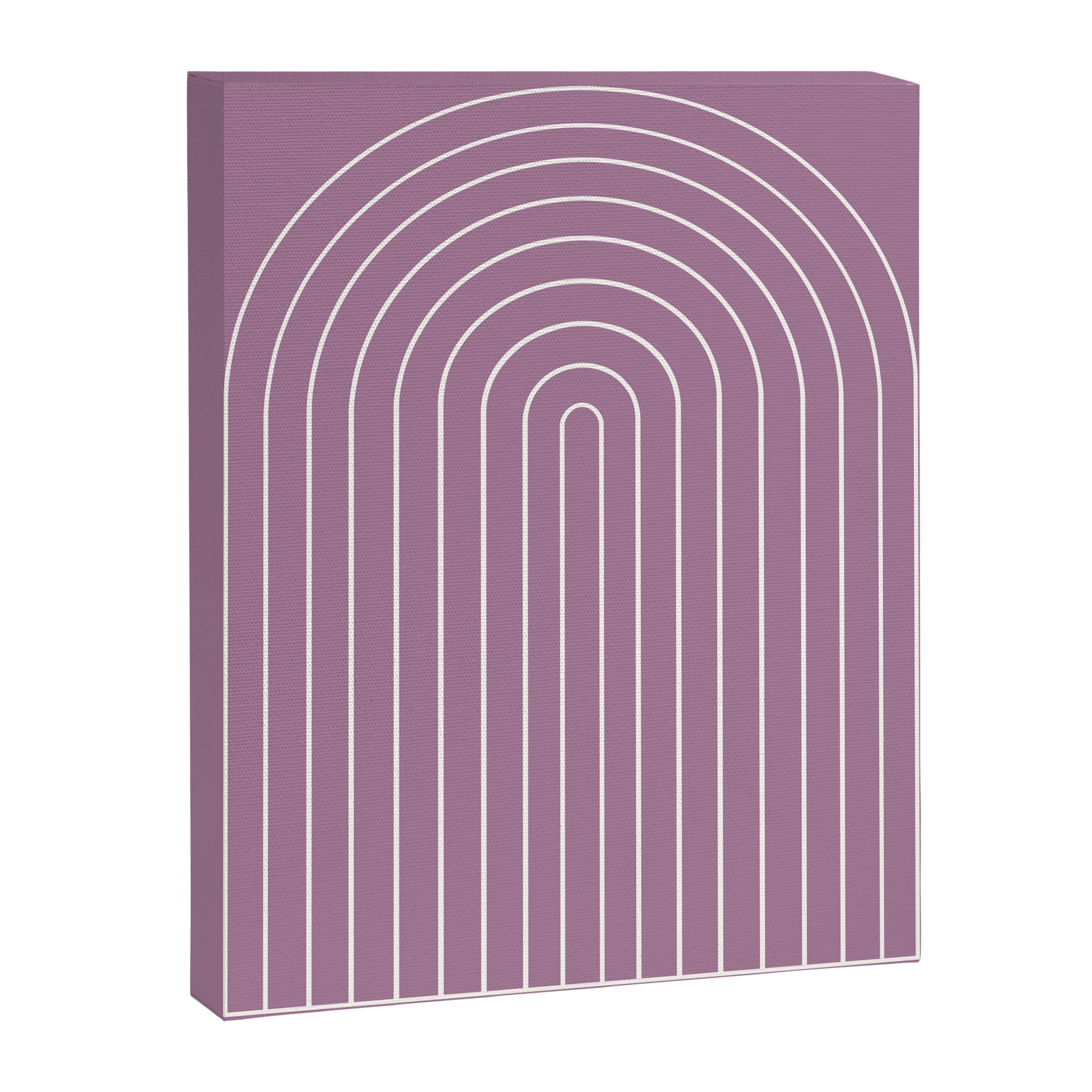 Minimal Arch XXXI Lilac Purple Modern Geometric Lines Canvas Print Gallery Image 6