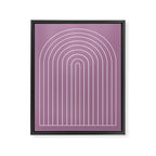 Minimal Arch XXXI Lilac Purple Modern Geometric Lines Framed Canvas Print Gallery Image 6