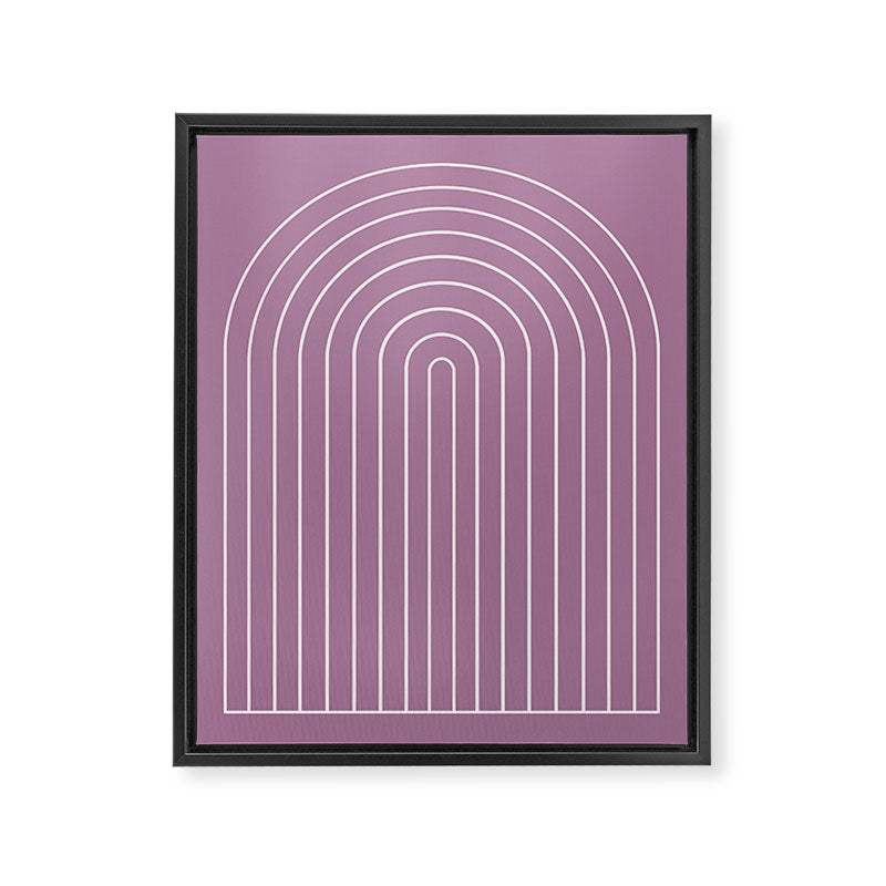 Minimal Arch XXXI Lilac Purple Modern Geometric Lines Framed Canvas Print Gallery Image 6