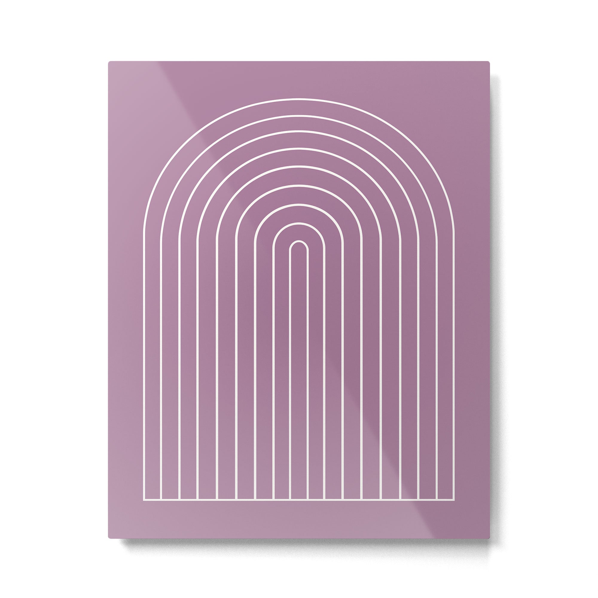 Minimal Arch XXXI Lilac Purple Modern Geometric Lines Metal Print Gallery Image 4