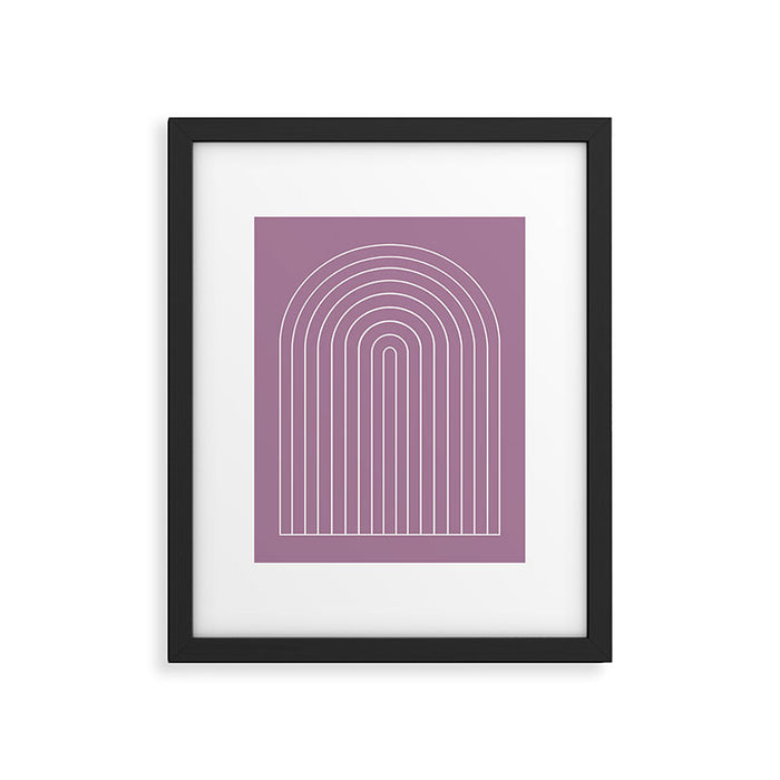 Minimal Arch XXXI Lilac Purple Modern Geometric Lines Framed Art Print Gallery Image 1