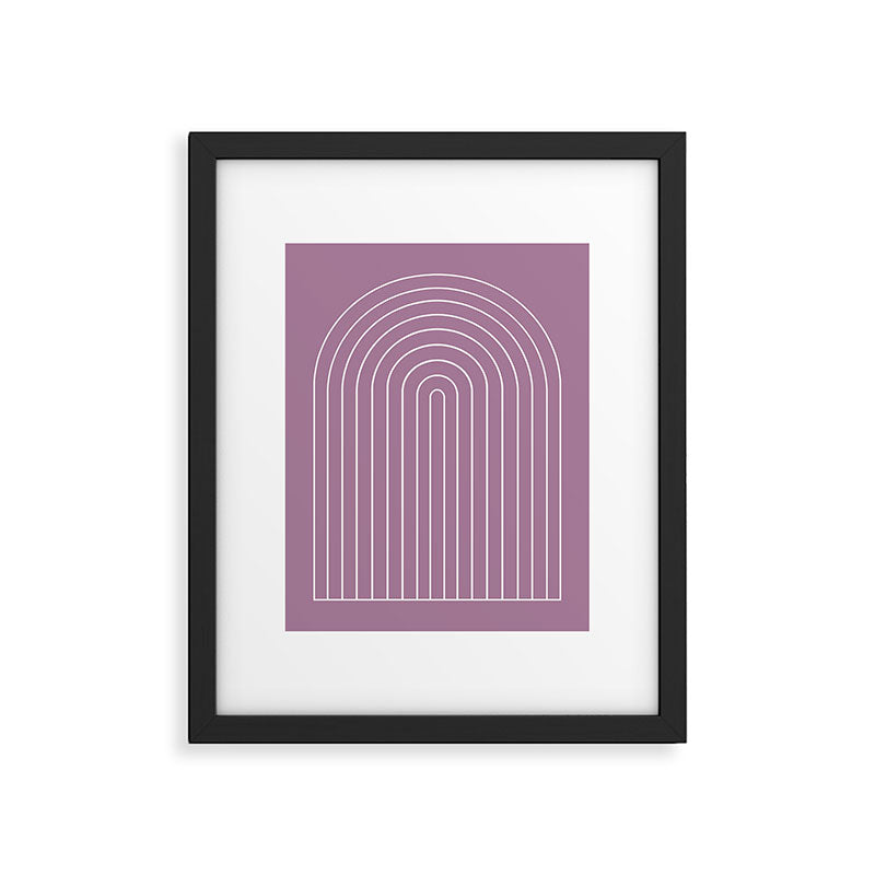 Minimal Arch XXXI Lilac Purple Modern Geometric Lines Framed Art Print Gallery Image 5