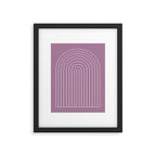 Minimal Arch XXXI Lilac Purple Modern Geometric Lines Framed Art Print Gallery Image 5