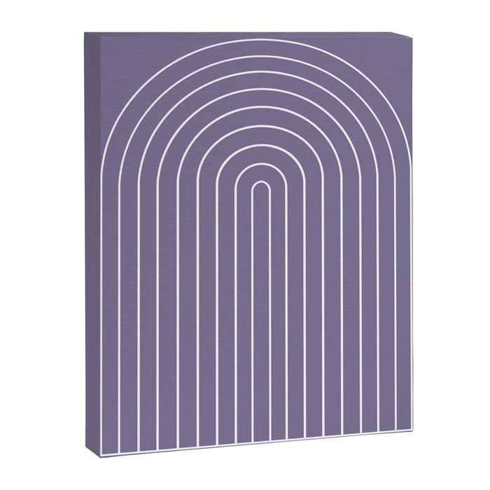 Minimal Arch XXXII Lavender Purple Modern Geometric Lines Canvas Print Gallery Image 1