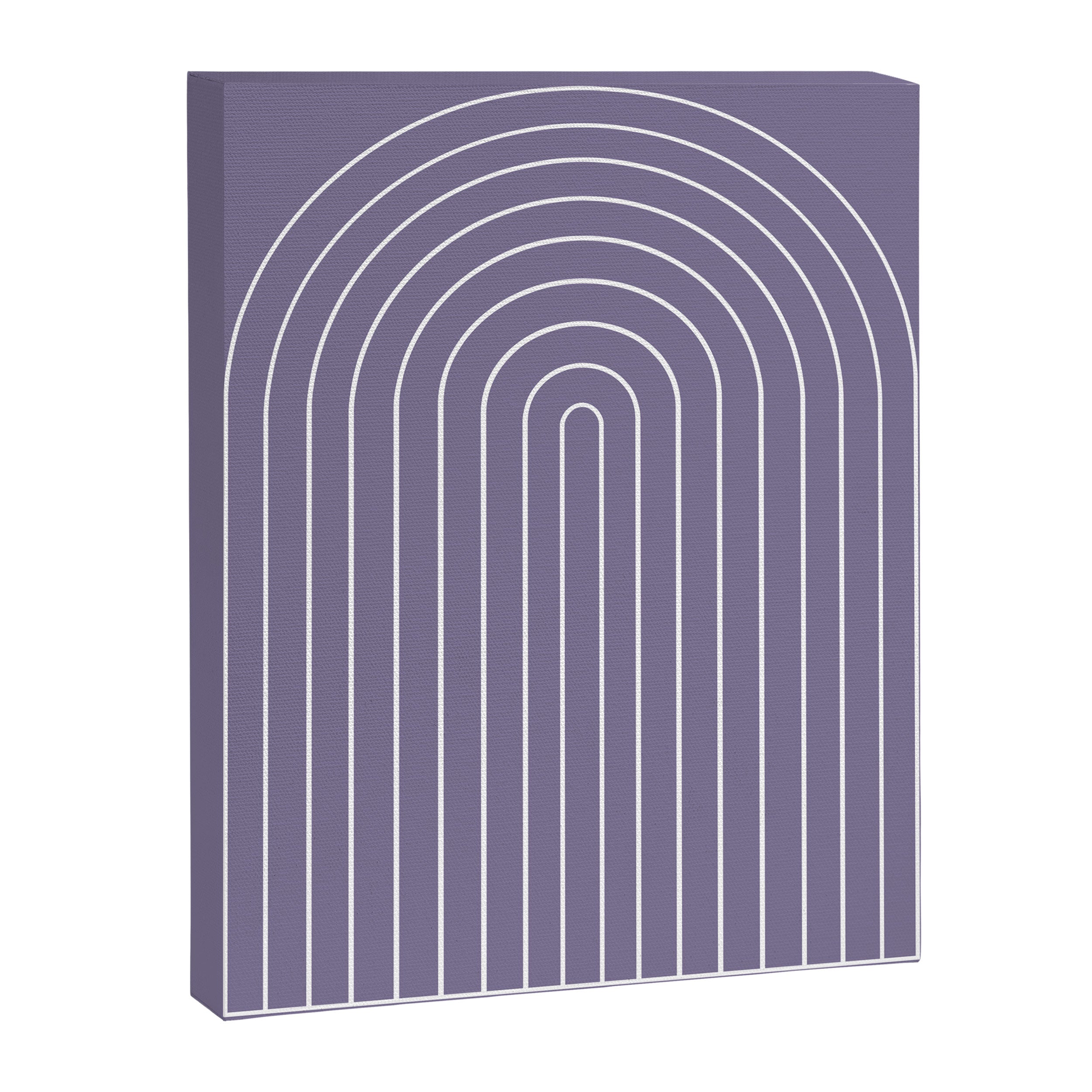 Minimal Arch XXXII Lavender Purple Modern Geometric Lines Canvas Print Gallery Image 6