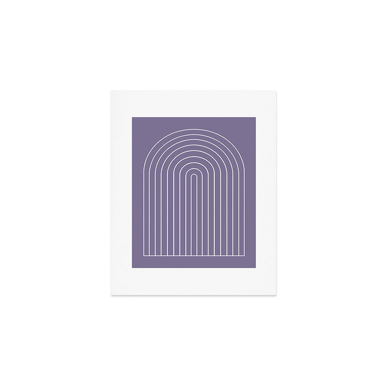 Minimal Arch XXXII Lavender Purple Modern Geometric Lines Art Print Gallery Image 1