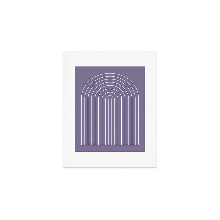 Minimal Arch XXXII Lavender Purple Modern Geometric Lines Art Print Gallery Image 1